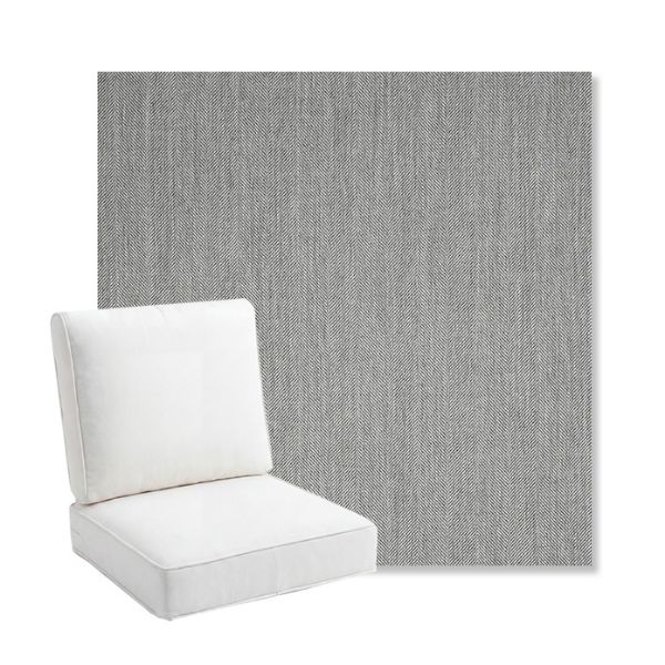 Picture of Switch Silver | Bullnose Back Deep Seating Outdoor Cushions - Sunbrella© Fabric