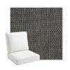 Picture of Tailored Smoke | Bullnose Back Deep Seating Outdoor Cushions - Sunbrella© Fabric