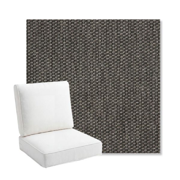 Picture of Tailored Smoke | Bullnose Back Deep Seating Outdoor Cushions - Sunbrella© Fabric