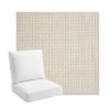 Picture of Tailored Snow | Bullnose Back Deep Seating Outdoor Cushions - Sunbrella© Fabric