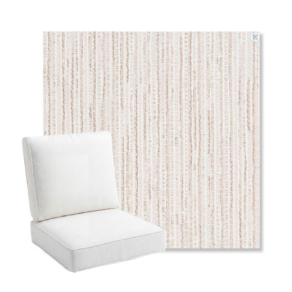 Picture of Tectonic Parchment | Bullnose Back Deep Seating Outdoor Cushions - Sunbrella© Fabric