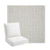 Picture of Ticking Fog | Bullnose Back Deep Seating Outdoor Cushions - Sunbrella© Fabric