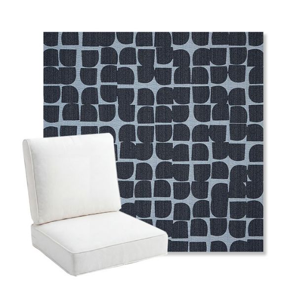 Picture of Toggle Blueprint | Bullnose Back Deep Seating Outdoor Cushions - Sunbrella© Fabric