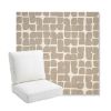 Picture of Toggle Driftwood | Bullnose Back Deep Seating Outdoor Cushions - Sunbrella© Fabric