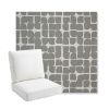 Picture of Toggle Greystone | Bullnose Back Deep Seating Outdoor Cushions - Sunbrella© Fabric