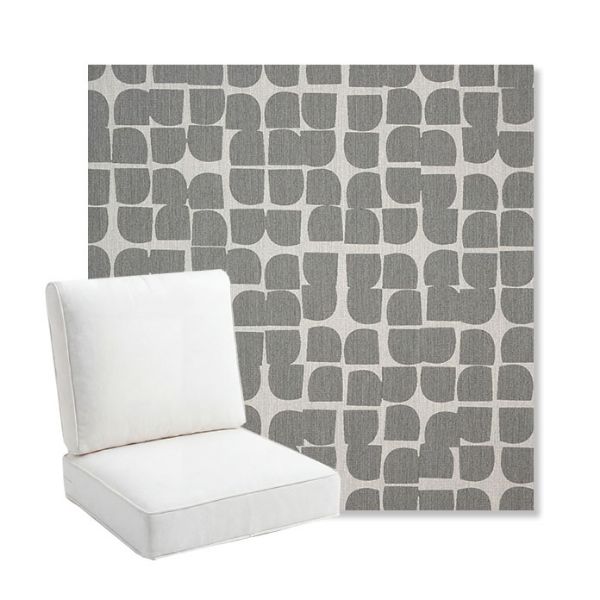 Picture of Toggle Greystone | Bullnose Back Deep Seating Outdoor Cushions - Sunbrella© Fabric