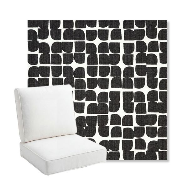 Picture of Toggle Inkblot | Bullnose Back Deep Seating Outdoor Cushions - Sunbrella© Fabric