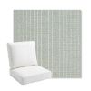 Picture of Trail Sky | Bullnose Back Deep Seating Outdoor Cushions - Sunbrella© Fabric