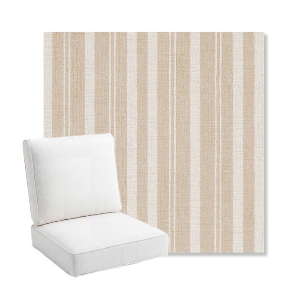 Picture of Tranquil Camel | Bullnose Back Deep Seating Outdoor Cushions - Sunbrella© Fabric