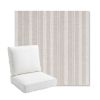 Picture of Tranquil Linen | Bullnose Back Deep Seating Outdoor Cushions - Sunbrella© Fabric