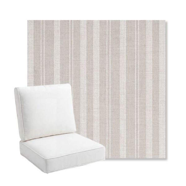 Picture of Tranquil Linen | Bullnose Back Deep Seating Outdoor Cushions - Sunbrella© Fabric