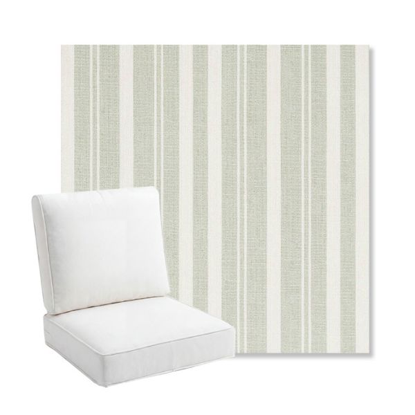 Picture of Tranquil Sage | Bullnose Back Deep Seating Outdoor Cushions - Sunbrella© Fabric
