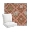 Picture of Trellis Primrose | Bullnose Back Deep Seating Outdoor Cushions - Sunbrella© Fabric