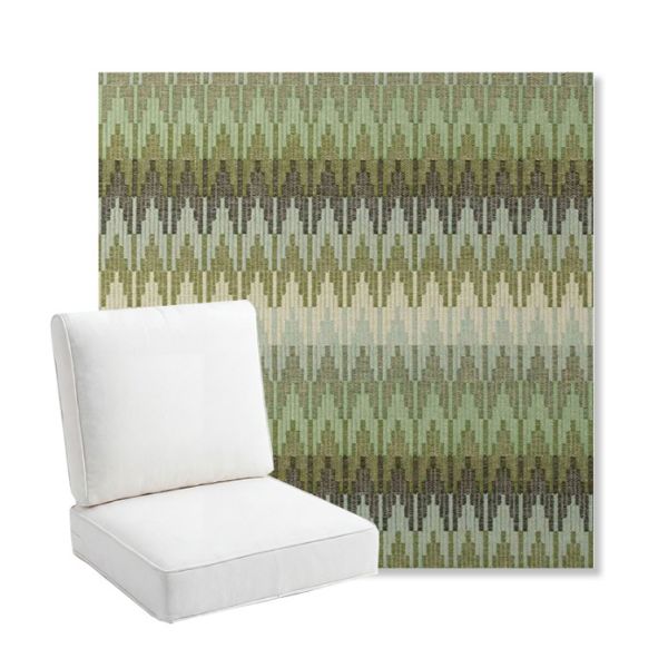 Picture of Valley Herbal | Bullnose Back Deep Seating Outdoor Cushions - Sunbrella© Fabric