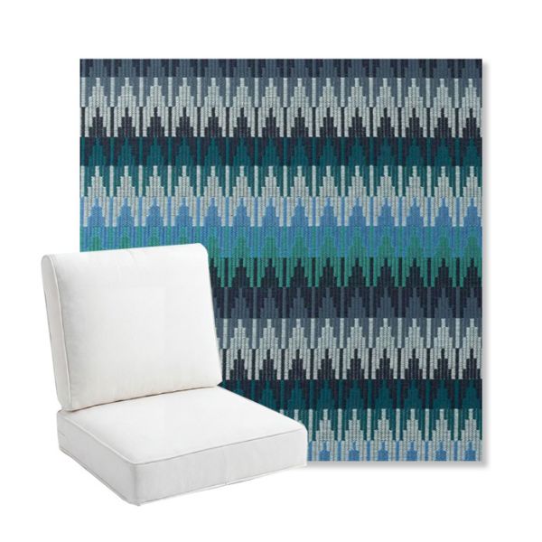 Picture of Valley Lagoon | Bullnose Back Deep Seating Outdoor Cushions - Sunbrella© Fabric