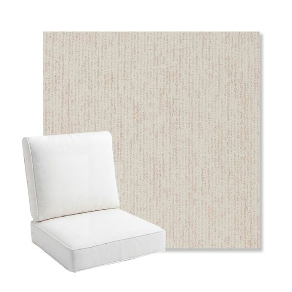 Picture of Vista Alabaster | Bullnose Back Deep Seating Outdoor Cushions - Sunbrella© Fabric