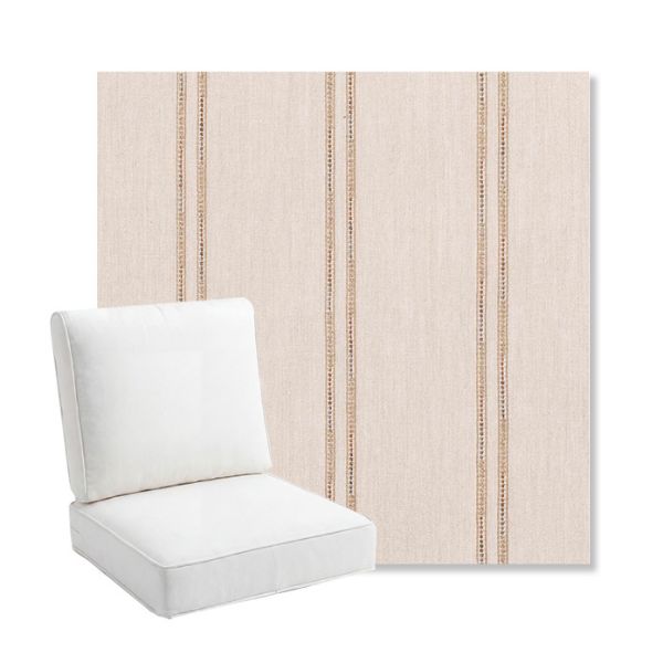 Picture of Wayward Wren | Bullnose Back Deep Seating Outdoor Cushions - Sunbrella© Fabric