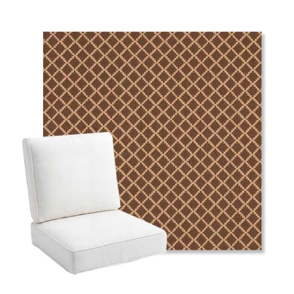 Picture of Yardly Bark | Bullnose Back Deep Seating Outdoor Cushions - Sunbrella© Fabric