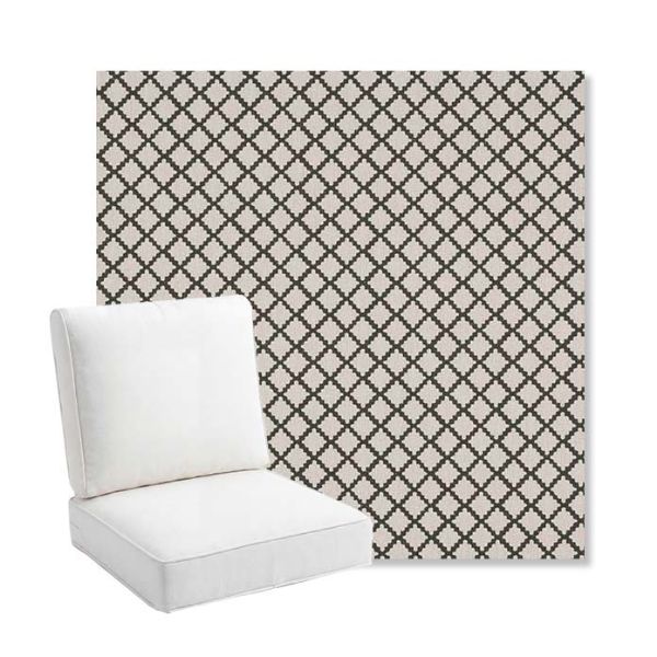 Picture of Yardly Hedge | Bullnose Back Deep Seating Outdoor Cushions - Sunbrella© Fabric