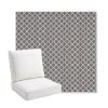 Picture of Yardly Hydrangea | Bullnose Back Deep Seating Outdoor Cushions - Sunbrella© Fabric