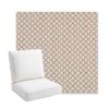 Picture of Yardly Sprig | Bullnose Back Deep Seating Outdoor Cushions - Sunbrella© Fabric
