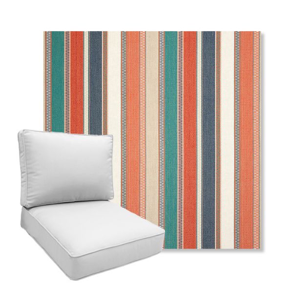 Picture of Ascend Tropical | Boxed Deep Seating Patio Chair Cushion – Sunbrella© Fabric
