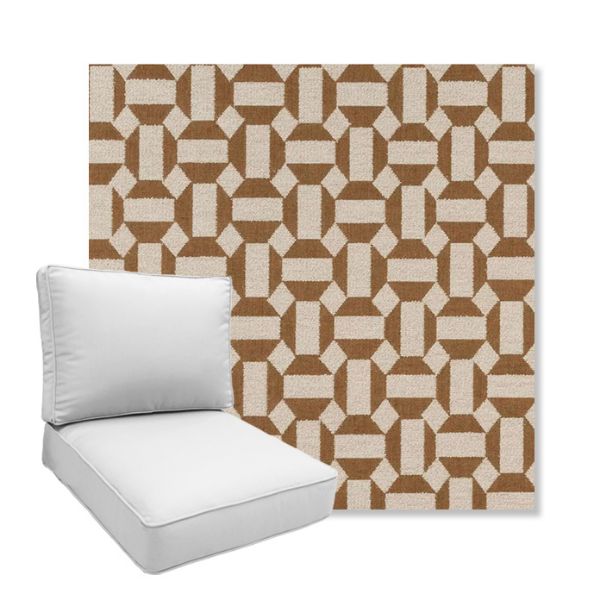 Picture of Assemble Teak | Boxed Deep Seating Patio Chair Cushion – Sunbrella© Fabric