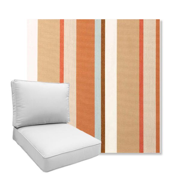 Picture of Beaming Mojave | Boxed Deep Seating Patio Chair Cushion – Sunbrella© Fabric