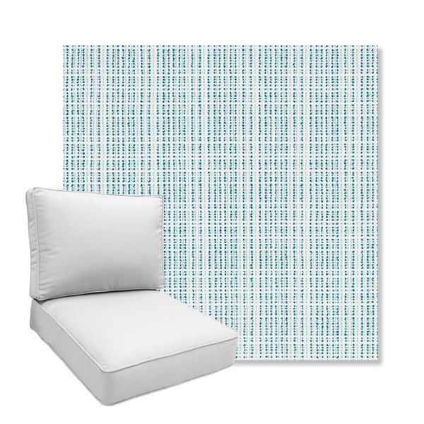 Picture of Benson Lagoon | Boxed Deep Seating Patio Chair Cushion – Sunbrella© Fabric