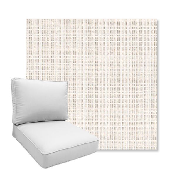 Picture of Benson Sand | Boxed Deep Seating Patio Chair Cushion – Sunbrella© Fabric