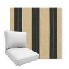 Picture of Berenson Tuxedo | Boxed Deep Seating Patio Chair Cushion – Sunbrella© Fabric
