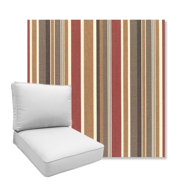 Picture of Brannon Redwood | Boxed Deep Seating Patio Chair Cushion – Sunbrella© Fabric