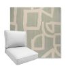Picture of Brushstroke Duckegg | Boxed Deep Seating Patio Chair Cushion – Sunbrella© Fabric