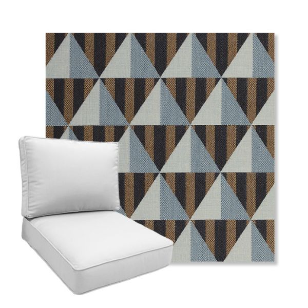 Picture of Buoy Cape Cod | Boxed Deep Seating Patio Chair Cushion – Sunbrella© Fabric