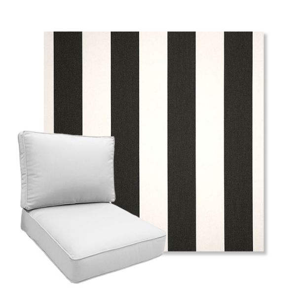 Picture of Cabana Classic | Boxed Deep Seating Patio Chair Cushion – Sunbrella© Fabric