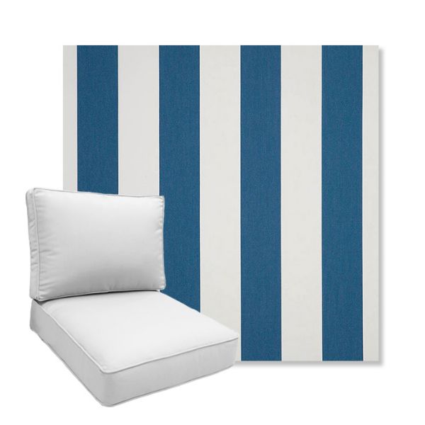 Picture of Cabana Regatta | Boxed Deep Seating Patio Chair Cushion – Sunbrella© Fabric