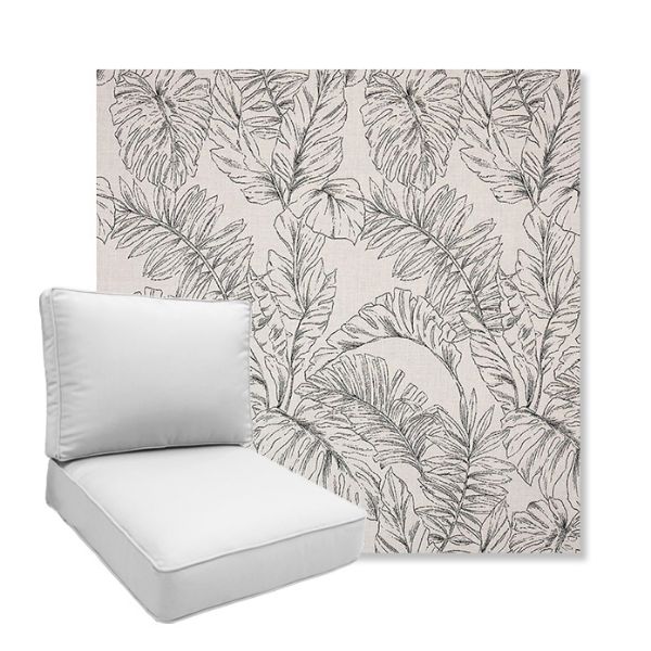 Picture of Calm Graphite | Boxed Deep Seating Patio Chair Cushion – Sunbrella© Fabric