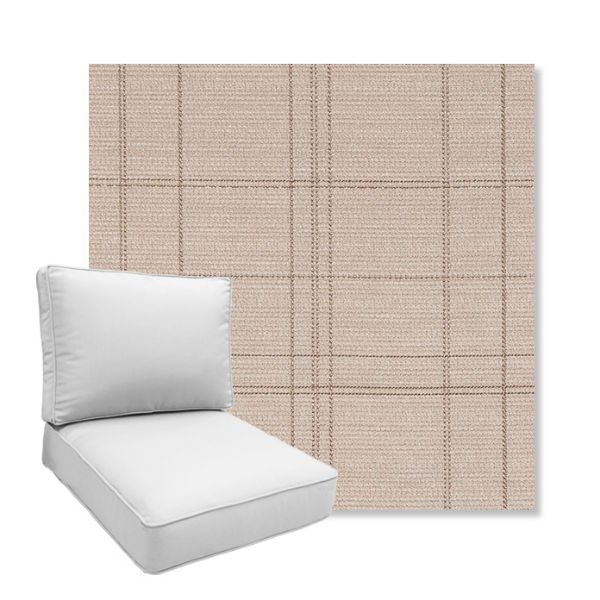 Picture of Camper Snowcap | Boxed Deep Seating Patio Chair Cushion – Sunbrella© Fabric