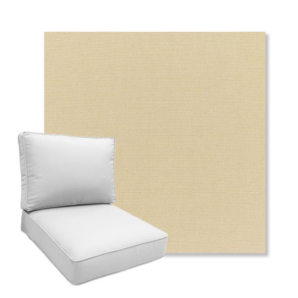 Picture of Canvas Antique Beige | Boxed Deep Seating Patio Chair Cushion – Sunbrella© Fabric