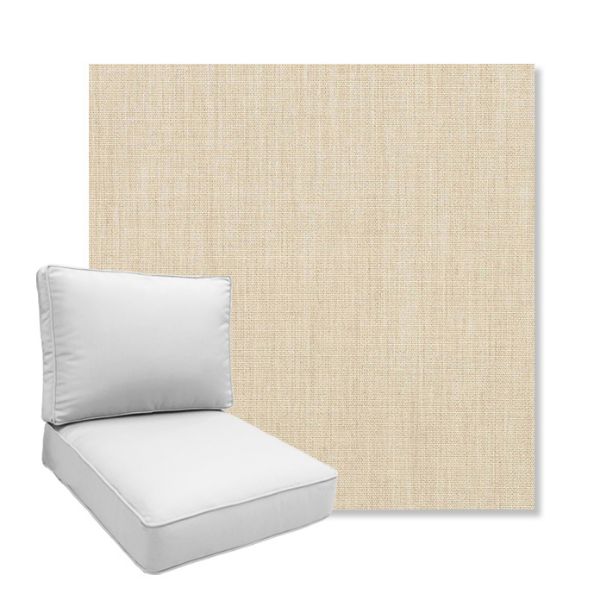 Picture of Canvas Flax | Boxed Deep Seating Patio Chair Cushion – Sunbrella© Fabric