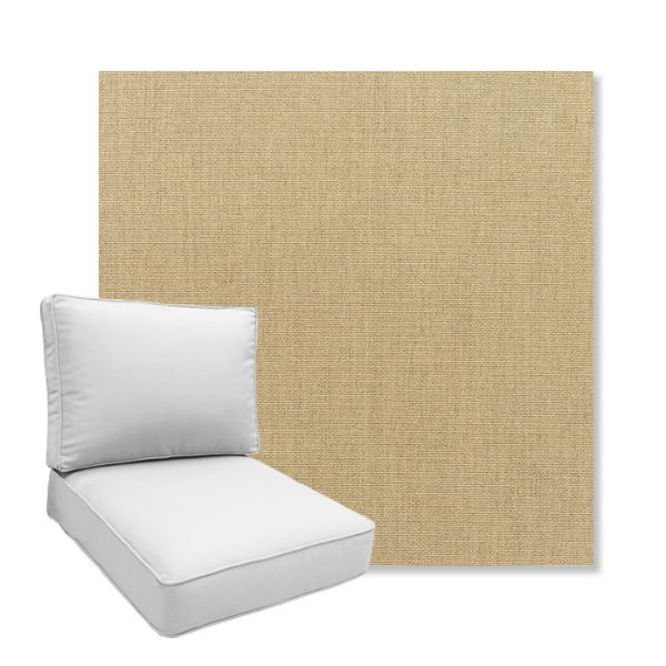 Picture of Canvas Heather Beige | Boxed Deep Seating Patio Chair Cushion – Sunbrella© Fabric