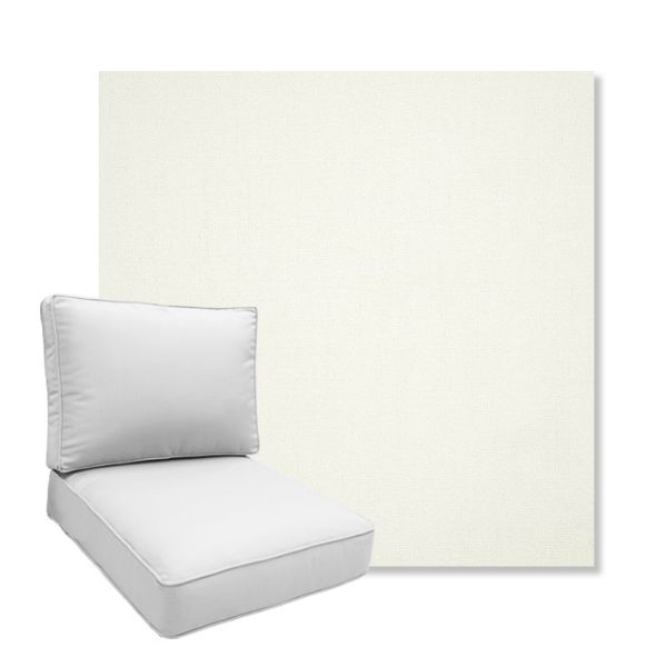 Picture of Canvas White | Boxed Deep Seating Patio Chair Cushion – Sunbrella© Fabric