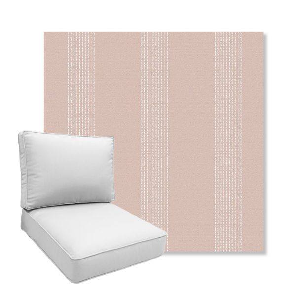 Picture of Caper Blush | Boxed Deep Seating Patio Chair Cushion – Sunbrella© Fabric