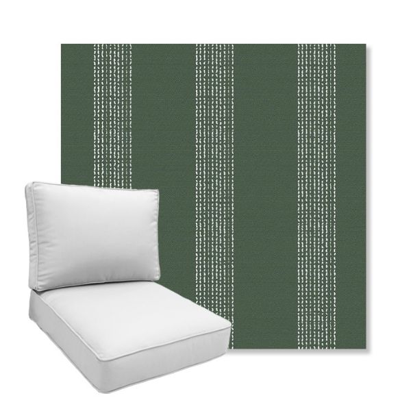 Picture of Caper Moss | Boxed Deep Seating Patio Chair Cushion – Sunbrella© Fabric