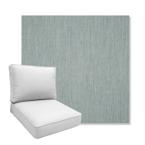 Picture of Cast Mist | Boxed Deep Seating Patio Chair Cushion – Sunbrella© Fabric