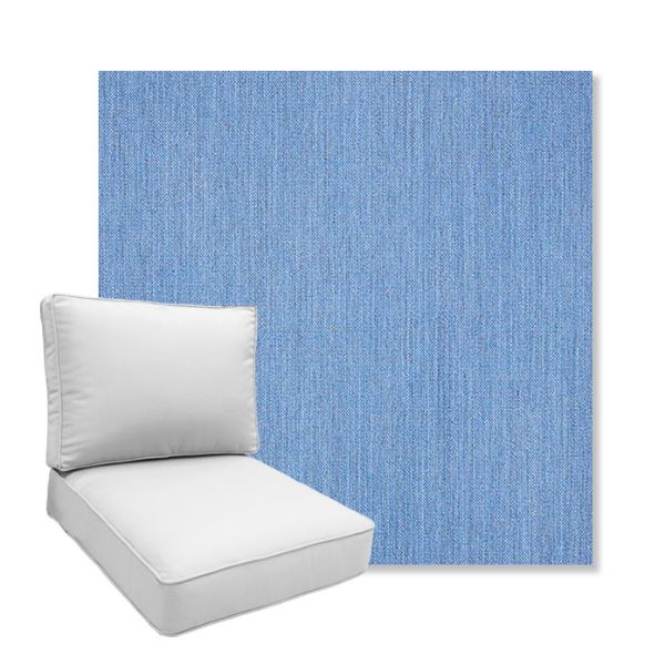 Picture of Cast Ocean | Boxed Deep Seating Patio Chair Cushion – Sunbrella© Fabric