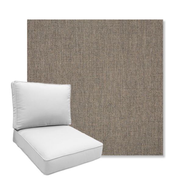 Picture of Cast Shale | Boxed Deep Seating Patio Chair Cushion – Sunbrella© Fabric