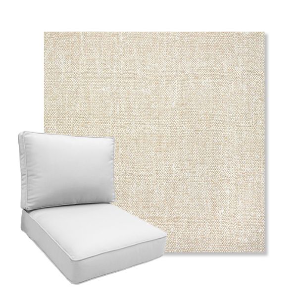 Picture of Chartres Cloud | Boxed Deep Seating Patio Chair Cushion – Sunbrella© Fabric