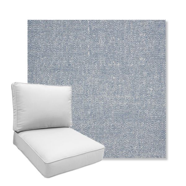 Picture of Chartres Rainfall | Boxed Deep Seating Patio Chair Cushion – Sunbrella© Fabric