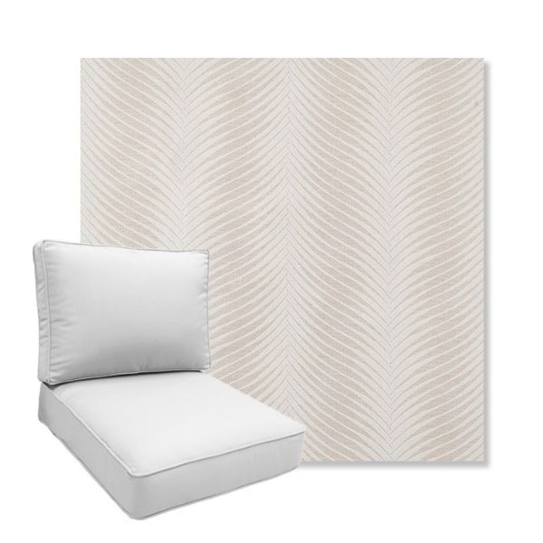 Picture of Clock Out Cloud | Boxed Deep Seating Patio Chair Cushion – Sunbrella© Fabric